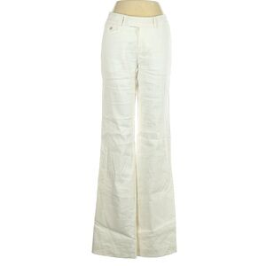 Club Monaco white linen wide leg pants